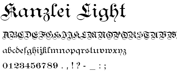 Kanzlei Light font
